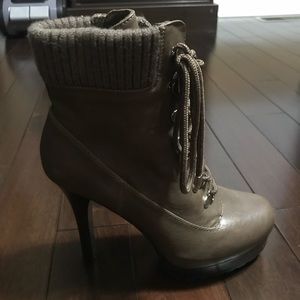 Lace up ankle booties